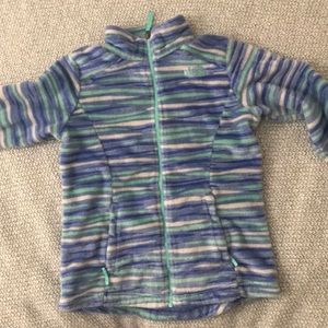 Multi colored north face jacket